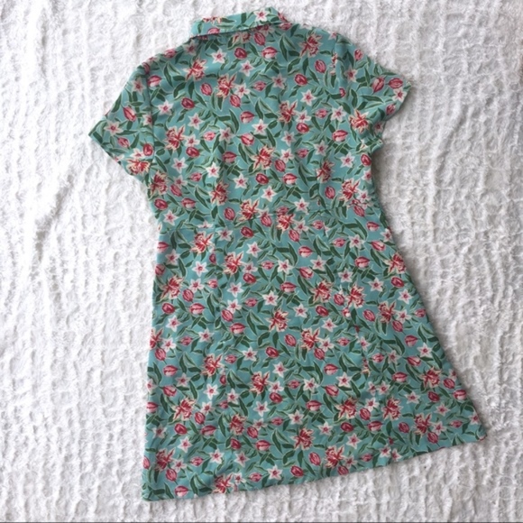 VTG 90s Floral print button down dress size 8 - Picture 6 of 8